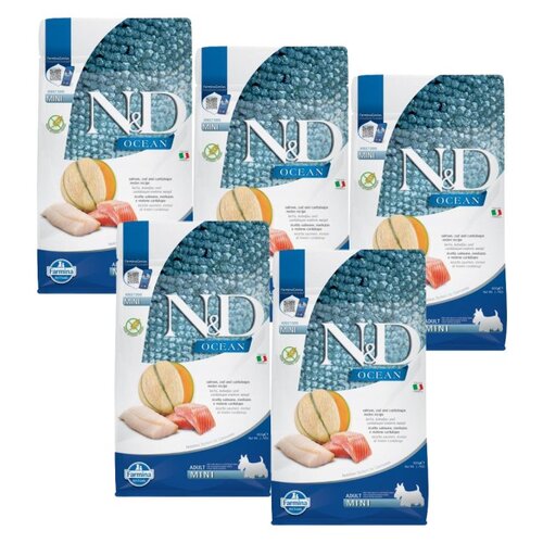 Karma dla psa FARMINA N&D Ocean Adult Mini Łosoś z dorszem i melonem 5 x 800 g