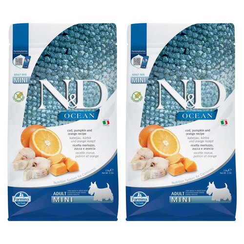 Karma dla psa FARMINA N&D Ocean Dorsz z dynią i pomarańczą 2 x 2.5 kg