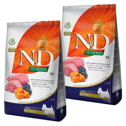 Karma dla psa FARMINA N&D Jagnięcina z dynią i borówką 2 x 2.5 kg