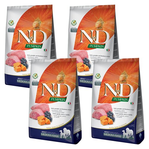Karma dla psa FARMINA N&D Jagnięcina z dynią i borówką 4 x 2.5 kg