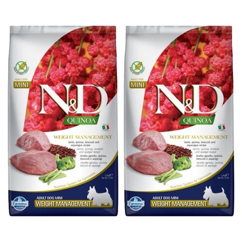 Karma dla psa FARMINA N&D Quinoa Dog Weight Management Adult Mini Jagnięcina 2 x 2.5 kg