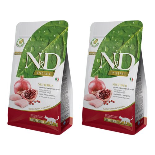 Karma dla kota FARMINA N&D Prime Neutered Adult Kurczak z owocem granatu 2 x 5 kg