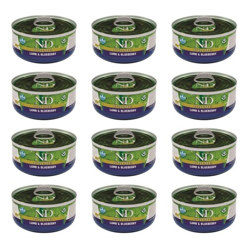 Karma dla kota FARMINA N&D Prime Jagnięcina z borówką 12 x 70 g