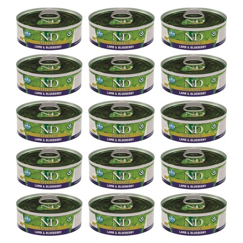 Karma dla kota FARMINA N&D Prime Jagnięcina z borówką 15 x 70 g