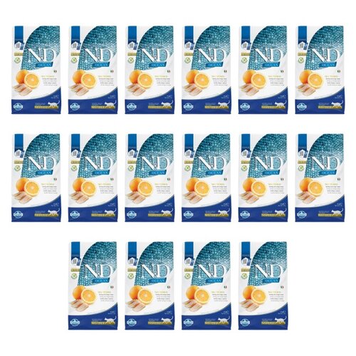 Karma dla kota FARMINA N&D Ocean Neutered Śledź i Pomarańcza Adult 16 x 300 g