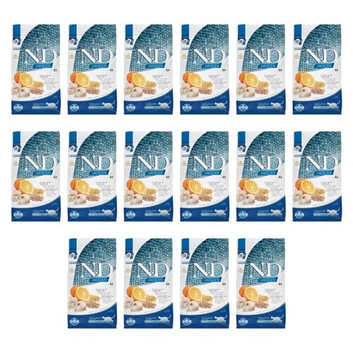Karma dla kota FARMINA N&D Ocean Dorsz z orkiszem z owsem i pomarańczą Adult 16 x 1.5 kg