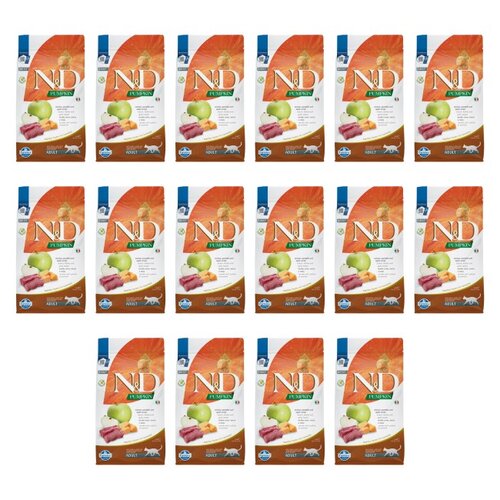 Karma dla kota FARMINA N&D Adult Pumpkin Jeleń z dynią i jabłkiem 16 x 1.5 kg