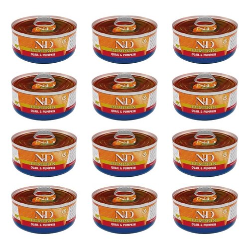 Karma dla kota FARMINA N&D Przepiórka z dynią 12 x 70 g