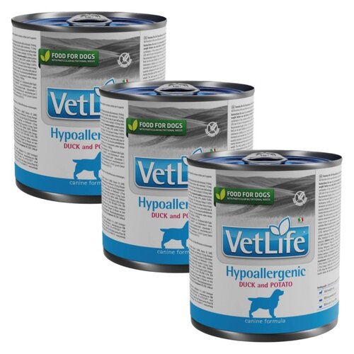 Karma dla psa FARMINA Vet Life Hypoallergenic Kaczka z ziemniakami 3 x 300 g