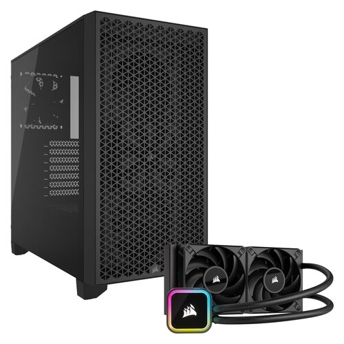 Obudowa CORSAIR 3000D Airflow Czarny + Chłodzenie wodne CORSAIR iCUE H115i RGB Elite