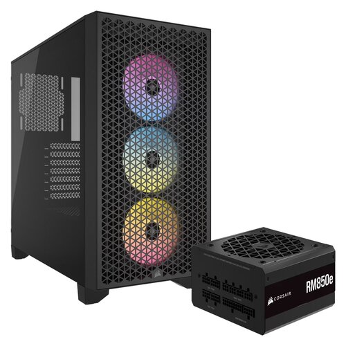 Obudowa CORSAIR 3000D Airflow RGB Czarny + Zasilacz CORSAIR RM850e 850W 80 Plus Gold
