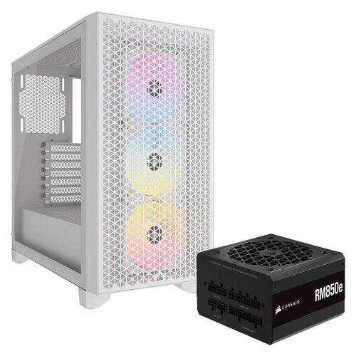 Obudowa CORSAIR 3000D Airflow RGB Biały + Zasilacz CORSAIR RM850e 850W 80 Plus Gold