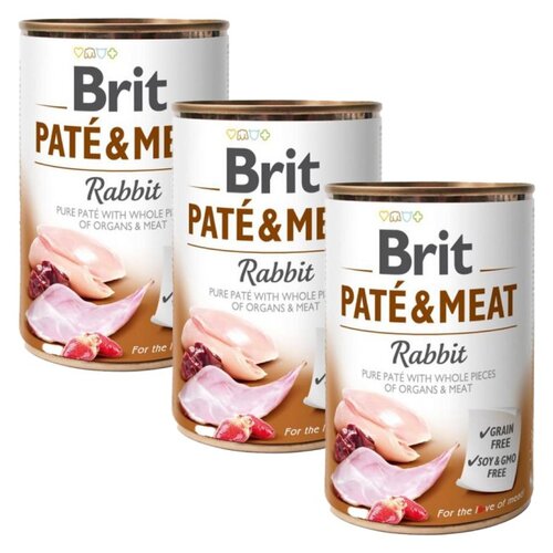 Karma dla psa BRIT Paté & Meat Królik 3 x 800 g