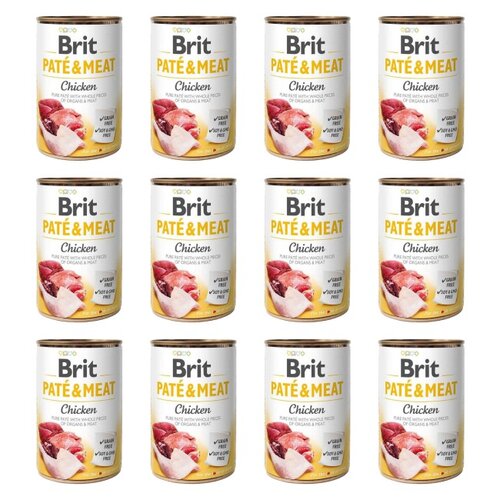 Karma dla psa BRIT Pate & Meat Kurczak 12 x 800 g