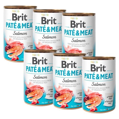 Karma dla psa BRIT Paté and Meat Łosoś 6 x 400 g