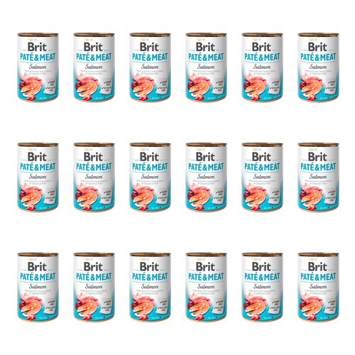 Karma dla psa BRIT Paté and Meat Łosoś 18 x 400 g