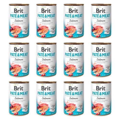 Karma dla psa BRIT Pate & Meat Łosoś 12 x 800 g