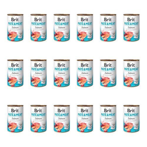 Karma dla psa BRIT Pate & Meat Łosoś 18 x 800 g