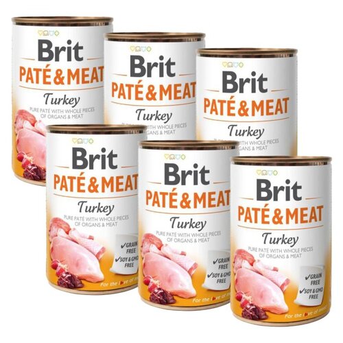 Karma dla psa BRIT Paté & Meat Indyk 6 x 800 g