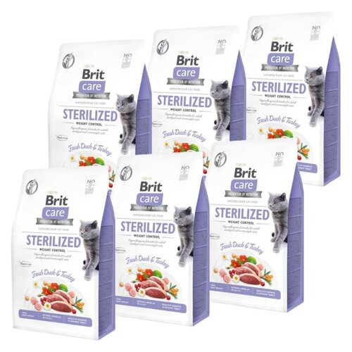 Karma dla kota BRIT Care Cat Sterilized Weight Control Indyk z kaczką 6 x 2 kg