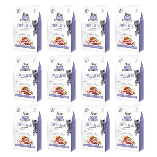 Karma dla kota BRIT Care Cat Sterilized Weight Control Indyk z kaczką 12 x 2 kg