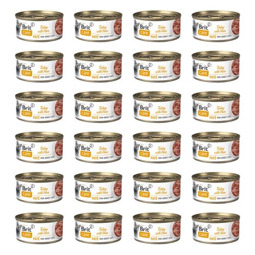 Karma dla kota Brit Care Adult Indyk z szynką 24 x 70 g