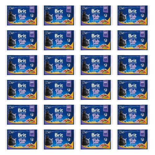 Karma dla kota BRIT Premium Łosoś z pstrągiem w sosie 104 x 100 g
