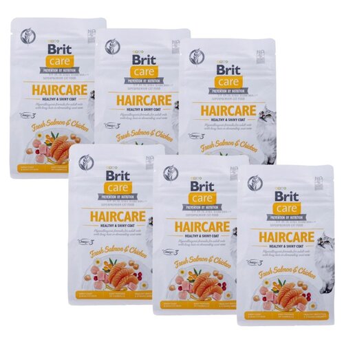 Karma dla kota BRIT CARE Cat Grain-Free Haircare Kurczak z łososiem 6 x 400 g