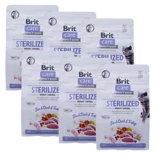 Karma dla kota BRIT Care Sterilized Weight Control Kaczka i indyk 6 x 400 g