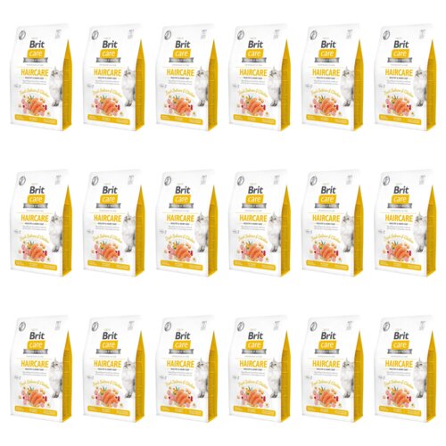 Karma dla kota BRIT CARE Grain Free Haircare Healhy & Shiny Coat Kurczak z łososiem 18 x 2 kg