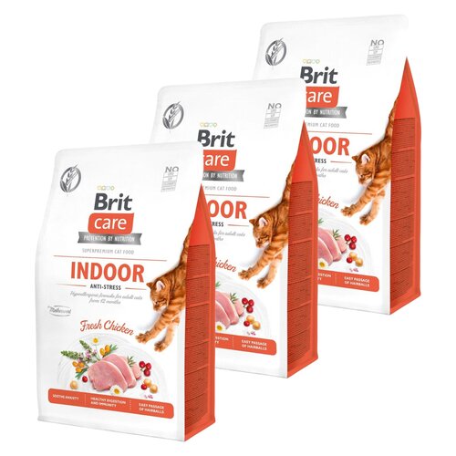 Karma dla kota BRIT CARE Indoor Anti Stress Świeży Kurczak 3 x 2 kg