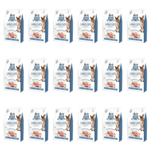 Karma dla kota BRIT Care Large Cats Power & Vitality Świeża Kaczka i Kurczak 18 x 2 kg