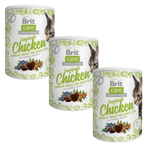 Przysmak dla kota BRIT CARE Cat Snack Superfruits Chicken 3 x 100 g