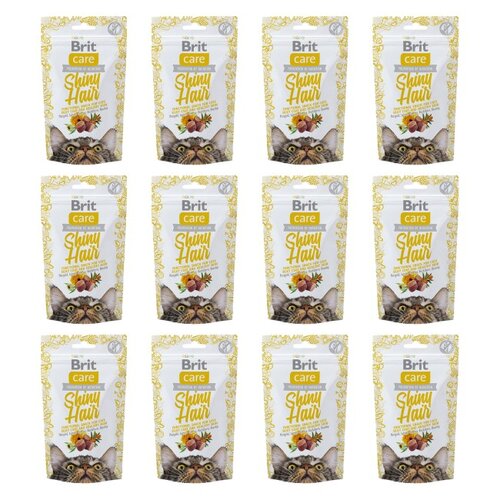 Przysmak dla kota BRIT CARE Snack Shiny Hair 12 x 50 g