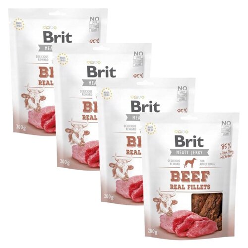 Przysmak dla psa BRIT Beef Real Fillets Wołowina z kurczakiem 4 x 200 g