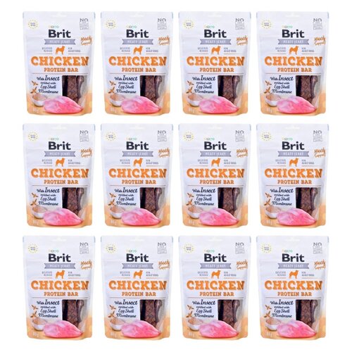 Przysmak dla psa BRIT Jerky Chicken with Insect Protein Bar 12 x 80 g