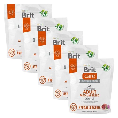 Karma dla psa BRIT Care Hypoallergenic Medium Jagnięcina z ryżem 5 x 1 kg