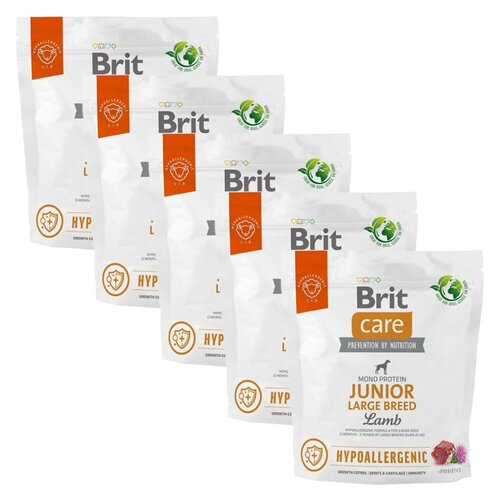 Karma dla psa BRIT Care Hypoallergenic Junior Jagnięcina z ryżem 5 x 1 kg