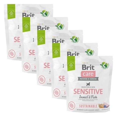 Karma dla psa BRIT Care Sustainable Sensitive Owady i ryba 5 x 1 kg