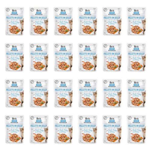 Karma dla kota BRIT CARE Fillets In Jelly Tender Turkey&Shrimps 24 x 85 g