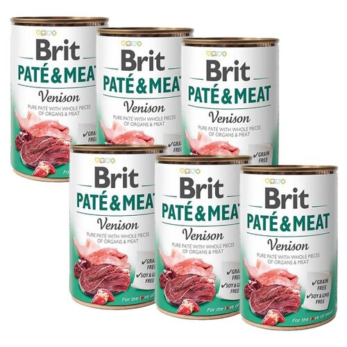 Karma dla psa BRIT Pate & Meat Jeleń 6 x 800 g