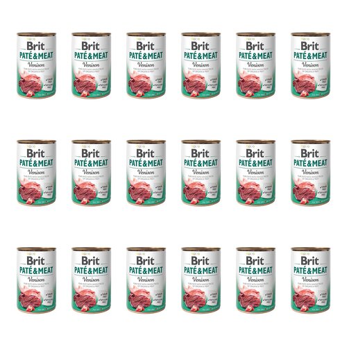 Karma dla psa BRIT Pate & Meat Jeleń 18 x 800 g