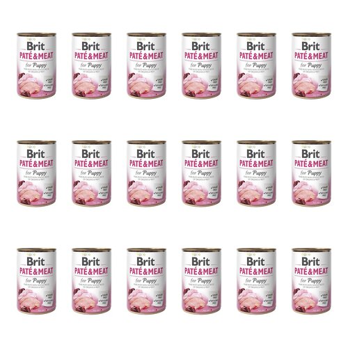Karma dla psa BRIT Paté & Meat Puppy Kurczak z indykiem 18 x 800 g