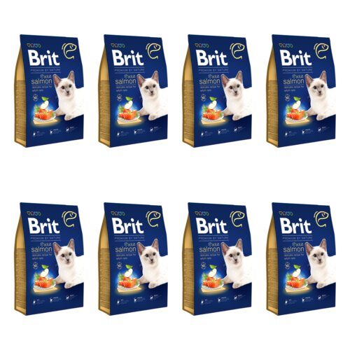 Karma dla kota BRIT Premium by Nature Łosoś 8 x 1.5 kg