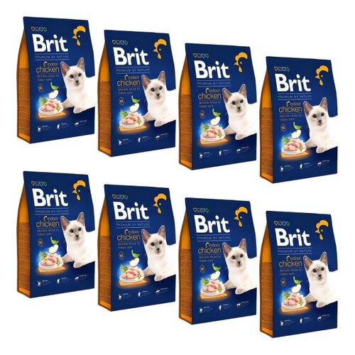 Karma dla kota BRIT Premium By Nature Indoor Kurczak 8 x 1.5 kg