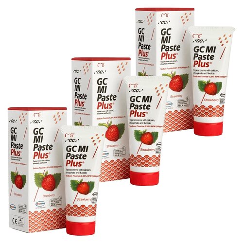 Pasta do zębów GC Mi Paste Plus Truskawka 35 ml 3 szt.
