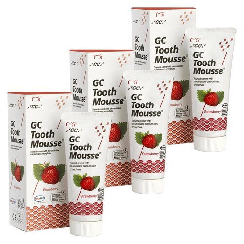 Pasta do zębów GC Tooth Mousse Truskawka 35 ml 3 szt.