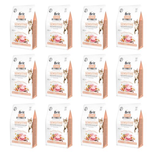 Karma dla kota BRIT  CARE Sensitive Healthy Digestion & Delicate Taste  Indyk i łosoś 12 x 400 g