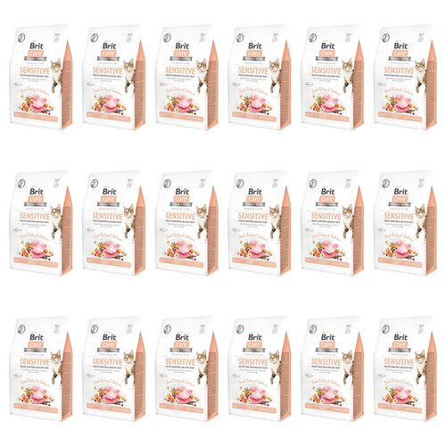 Karma dla kota BRIT CARE Sensitive Healthy Digestion & Delicate Taste Indyk i łosoś 18 x 400 g