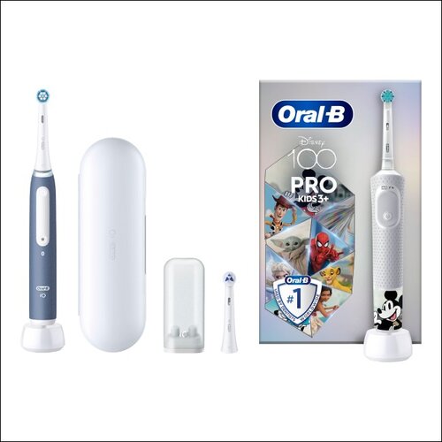 Szczoteczka magnetyczna ORAL-B IO My Way + Szczoteczka rotacyjna ORAL-B Kids Pro Kraina Lodu + Etui